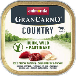 Produktbild von Animonda GranCarno Country Hundefutter Adult Huhn Wild mit Pastinake Stückchen in Sauce getreidefrei 22x150g