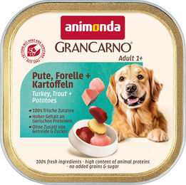 Animonda GranCarno Country Hundefutter Adult Pute Forelle Kartoffel 22 x 150 g getreidefrei - 22 x 150 g – Bild 1 von 4