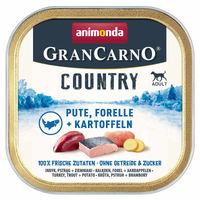 Produktbild von Animonda GranCarno Country Hundefutter Adult Pute Forelle Kartoffel getreidefrei ohne Zucker 22x150g