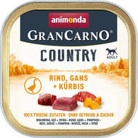 Produktbild von Animonda GranCarno Country Hundefutter Adult Rind Gans mit Kürbis getreidefrei 22x150g