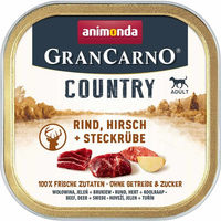 Produktbild von Animonda GranCarno Country Hundefutter Adult Rind Hirsch mit Steckrübe getreidefrei 22x150g