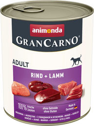 Animonda GranCarno Hundefutter Adult Rind und Lamm getreidefrei 6 x 800 g - 6 x 800 g – Bild 1 von 7