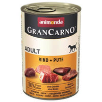 Produktbild von Animonda GranCarno Hundefutter Adult Rind und Pute 6x400g - 6 x 400 g