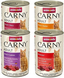 Produktbild von Animonda GranCarno Hundefutter Mixpaket für Adult Rind Huhn Lamm getreidefrei und glutenfrei 4 x 400 g