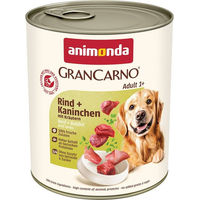 Produktbild von Animonda GranCarno Hundefutter Rind und Kaninchen mit Kräutern für Senior Hunde 24x800g ohne Farb- und Aromastoffe