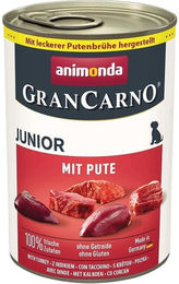 Animonda GranCarno Junior Hund Nassfutter Pute Stückchen in Sauce Getreidefrei 6 x 400 g - 6 x 400 g – Bild 1 von 5