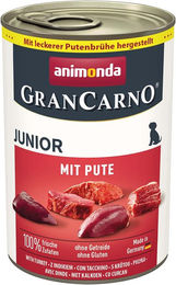 Produktbild von Animonda GranCarno Junior Hundefutter Pute Stückchen in Sauce 6x400g - 6 x 400 g