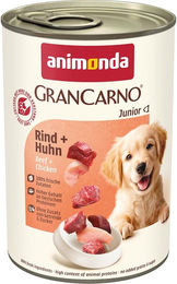 Produktbild von Animonda GranCarno Junior Hundefutter Rind und Huhn 24x400g