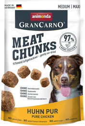 Produktbild von Animonda GranCarno Meat Chunks Belohnungssnack für erwachsene Hunde Huhn pur getreidefrei und monoprotein 6x80g