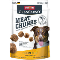 Produktbild von Animonda GranCarno Meat Chunks Belohnungssnack für erwachsene Hunde Huhn pur getreidefrei und monoprotein 6x80g