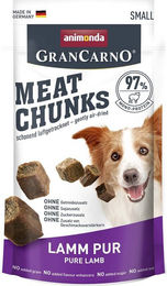 Produktbild von Animonda GranCarno Meat Chunks Belohnungssnack für erwachsene Hunde Lamm pur getreidefrei monoprotein 8x60g