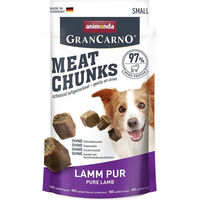 Produktbild von Animonda GranCarno Meat Chunks Belohnungssnack für erwachsene Hunde Lamm pur getreidefrei monoprotein 8x60g