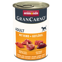 Produktbild von Animonda GranCarno Nassfutter für erwachsene Hunde mit Rind, Schwein und Geflügel in Sauce 12 x 400 g - 12 x 400 g
