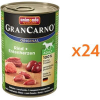 Produktbild von Animonda GranCarno Nassfutter Rind und Ente für adulte Hunde getreidefrei 24x400g