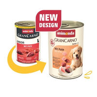 Produktbild von Animonda GranCarno Original Hund Junior Nassfutter Pute Stückchen in Sauce 24x400 g - 24 x 400 g