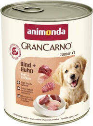 Animonda GranCarno Original Hund Junior Nassfutter Rind und Huhn Stückchen in Sauce getreidefrei 6x800 g - 6 x 800 g – Bild 1 von 2