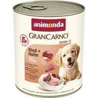 Produktbild von Animonda GranCarno Original Hund Junior Nassfutter Rind und Huhn Stückchen in Sauce getreidefrei 6x800 g - 6 x 800 g
