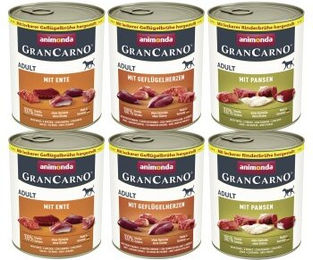 Animonda GranCarno Original Hund Nassfutter Adult Deftige Variation Geflügel und Ente Getreidefrei 6 x 800 g - 6 x 800 g – Bild 1 von 4