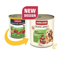Produktbild von Animonda GranCarno Original Hund Nassfutter Adult Rind und Ente 6x800 g - 6 x 800 g