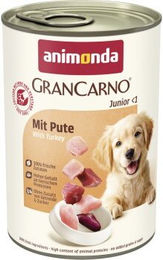 Produktbild von Animonda GranCarno Original Hund Nassfutter Junior Pute Stückchen in Sauce 12x400 g - 12 x 400 g
