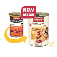 Produktbild von Animonda GranCarno Original Nassfutter Hund Adult Geflügelherzen 6x400 g - 6 x 400 g