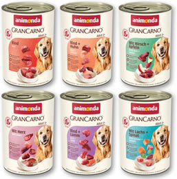 Animonda GranCarno Original Nassfutter Hund Adult Herzhafte Variation Mix 6 x 400 g Getreidefrei - 6 x 400 g – Bild 1 von 8