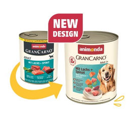 Animonda GranCarno Original Nassfutter Hund Adult Lachs und Schwein 24x800 g - 24 x 800 g – Bild 1 von 2