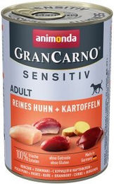 Produktbild von Animonda GranCarno Sensitiv Hund Adult Nassfutter Huhn und Pute 24x400 g - 24 x 400 g