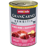 Produktbild von Animonda GranCarno Sensitiv Hund Nassfutter Rind mit Kartoffel Stückchen in Sauce Adult 6x400g