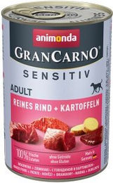 Produktbild von Animonda GranCarno Sensitive Hund Nassfutter Adult Rind und Pute 6x400 g - 6 x 400 g