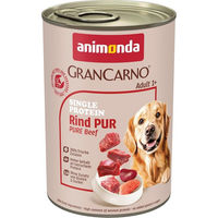 Produktbild von Animonda GranCarno Single Protein Hundefutter Rind pur Monoprotein Adult 6x400g
