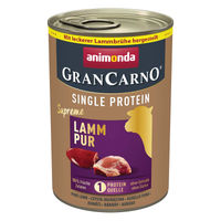 Produktbild von Animonda GranCarno Single Protein Lamm pur Nassfutter für erwachsene Hunde 6x400g
