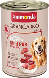 Produktbild von Animonda GranCarno Single Protein Rind pur Nassfutter für erwachsene Hunde 24x400g Monoprotein
