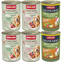 Produktbild von Animonda GranCarno Superfoods Nassfutter Hund Adult Mixpaket 6 x 400 g getreidefrei mit Huhn Rind und Pute - 6 x 400 g