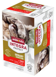 Animonda Integra Protect Adult Urinary Struvit Diätfutter Nassfutter für Katzen mit Kalb 6 x 100 g - 6 x 100 g – Bild 1 von 7