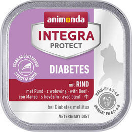 Animonda Integra Protect Diabetes Nassfutter für erwachsene Katzen mit Rind 16 x 100 g - 16 x 100 g – Bild 1 von 6