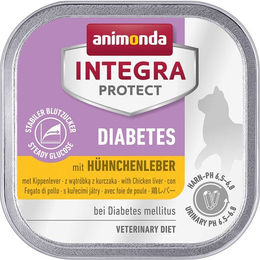 Produktbild von Animonda Integra Protect Diabetes Nassfutter mit Hühnchenleber für erwachsene Katzen 32x100g