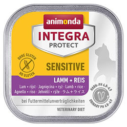 Animonda Integra Protect Sensitive Katzenfutter Nassfutter Lamm und Reis Diätfutter für erwachsene Katzen Hypoallergen 16 x 100g – Bild 1 von 4