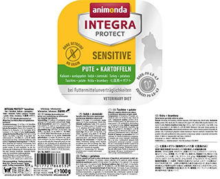 Animonda Integra Protect Sensitive Katzenfutter Pute mit Kartoffel Adult 16 x 100g - 16 x 100 g – Bild 1 von 3