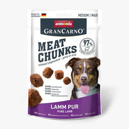 Animonda Meat Chunks Medium Lamm Pur getreidefreies Trockenfleisch für erwachsene Hunde 80 g - 4 x 80 g – Bild 1 von 7