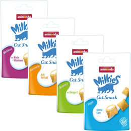 Animonda Milkies Balance Knusperkissen Katzensnack mit Geflügel und Lachs für adulte Katzen 30 g - 12 x 30 g – Bild 1 von 3