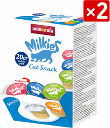 Animonda Milkies Cups Selection Mixpack Katzensnack mit Milch laktosearm für erwachsene Katzen 20 x 15 g x 2 – Bild 1 von 1
