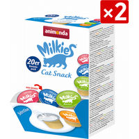 Produktbild von Animonda Milkies Cups Selection Mixpack Katzensnack mit Milch laktosearm für erwachsene Katzen 20 x 15 g x 2
