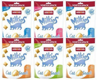 Animonda Milkies Katzensnack Adult Getreidefreie Knusperkissen Multipack 6x120g - 6 x 120 g – Bild 1 von 4