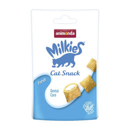 Produktbild von Animonda Milkies Knusperkissen Fresh Dental Care Katzensnack mit Geflügel für erwachsene Katzen 30 g - 12 x 30 g