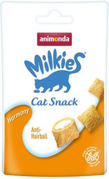Animonda Milkies Knusperkissen Harmony Anti Hairball Geflügel Leckerli für Katzen Adult 12x30g – Bild 1 von 2