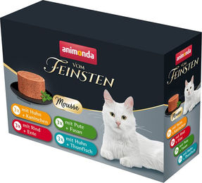 animonda vom Feinsten Adult Katzenfutter Mousse-Vielfalt 12 x 85 g Getreidefrei und ohne Zucker - 12 x 85 g – Bild 1 von 8