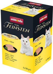 Produktbild von animonda vom Feinsten Adult Mildes Menü Pute mit Käse 32x100g ohne Konservierungsstoffe und Aromastoffe - 32 x 100 g