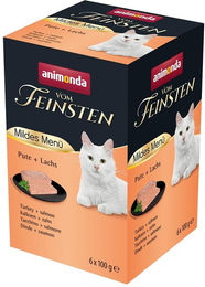 Produktbild von animonda vom Feinsten Adult Mildes Menü Pute mit Lachs 32x100g Sensitive - 32 x 100 g