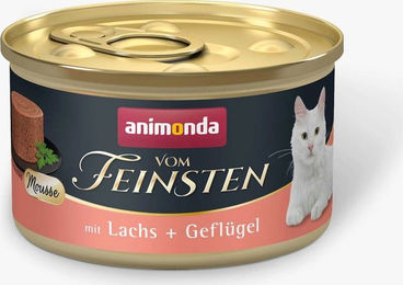 animonda vom Feinsten Adult Mousse Katzenfutter Lachs und Geflügel getreidefrei ohne Zucker 12 x 85 g - 12 x 85 g – Bild 1 von 8